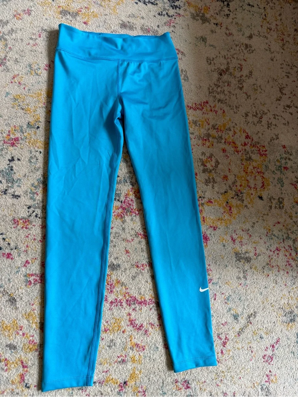 Nike Turquoise High-Rise Kids Leggings
